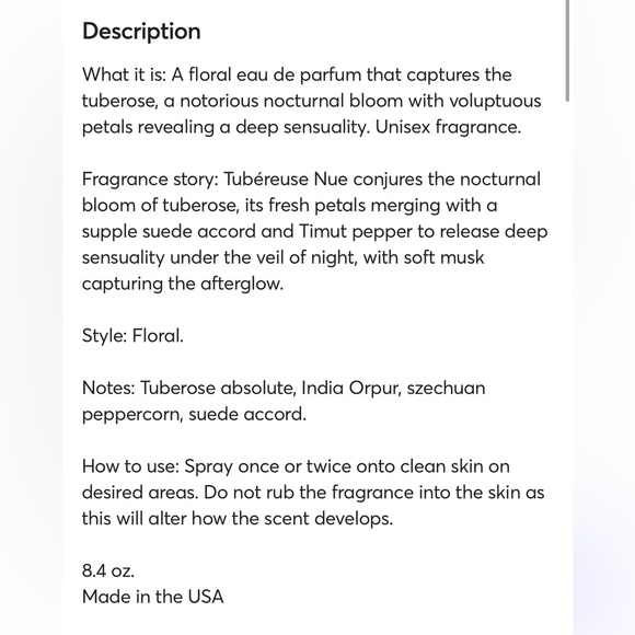 Tom Ford Tubéreuse Nue 250 ml. Eau de Parfum - Picture 5 of 5